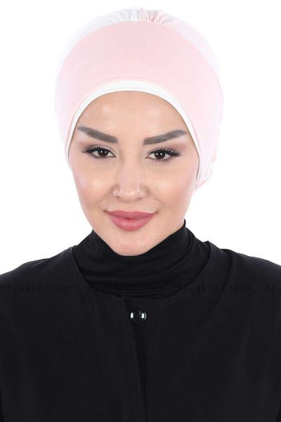 Clara - Gammelrosa & Creme Bomuld Turban