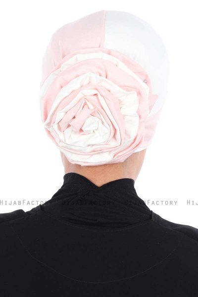 Clara - Gammelrosa & Creme Bomuld Turban