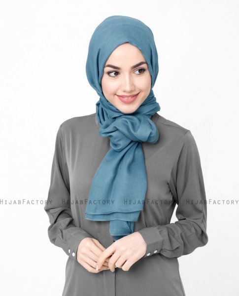 Copen Blue - Denim Viskos Hijab Sjal InEssence Ayisah 5HA45a