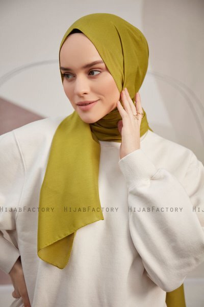 Silky Plain - Olivenegrøn Hijab