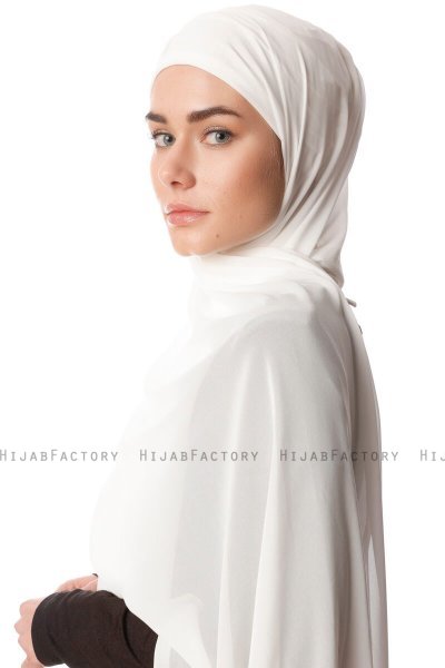 Derya - Creme Praktisk Chiffon Hijab