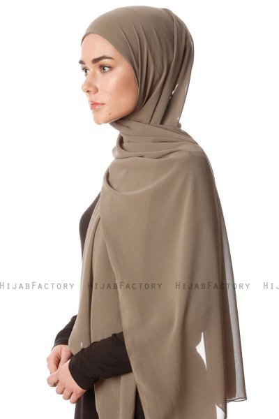 Derya - Olivenegrøn Praktisk Chiffon Hijab