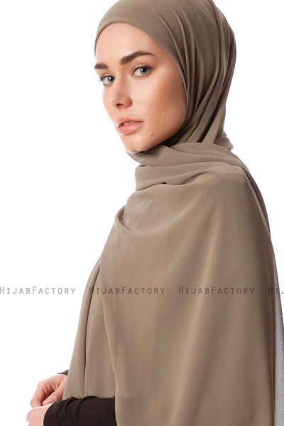 Derya - Olivenegrøn Praktisk Chiffon Hijab
