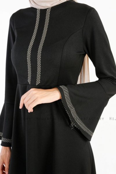 Deste Svart Abaya Klänning Miss Halima 250819-5