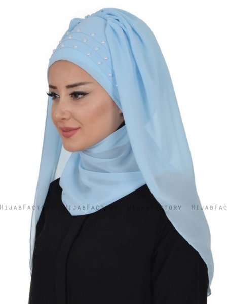 Diana Ljusblå Praktisk Hijab Ayse Turban 326202a