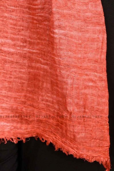 Didem Tegelröd Crinkle Bomull Hijab Sjal 400112d