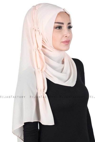 Disa - Beige Praktisk Chiffon Hijab