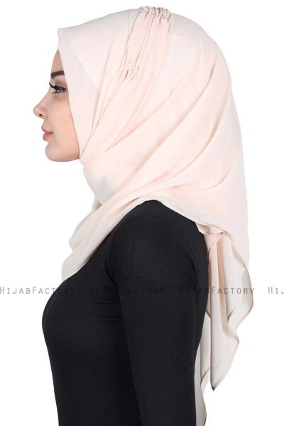 Disa - Beige Praktisk Chiffon Hijab