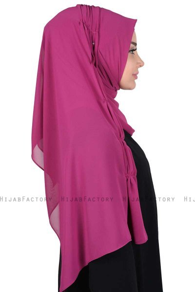 Disa - Fuchsia Praktisk Chiffon Hijab