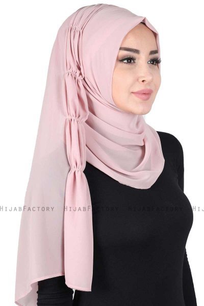 Disa - Gammelrosa Praktisk Chiffon Hijab