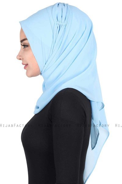 Disa - Lyseblå Praktisk Chiffon Hijab