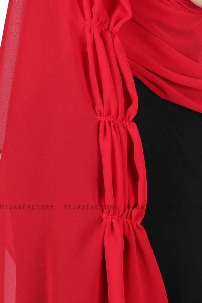 Disa - Rød Praktisk Chiffon Hijab