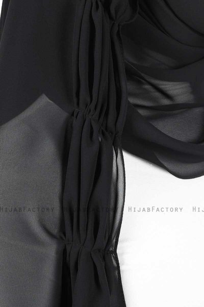 Disa - Sort Praktisk Chiffon Hijab
