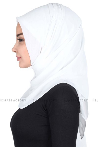 Disa - Hvid Praktisk Chiffon Hijab