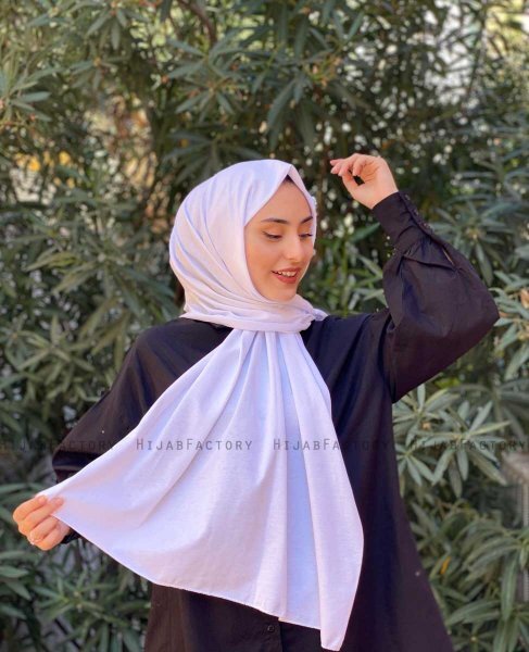 Djamila - Hvid Bomuld Hijab - Mirach