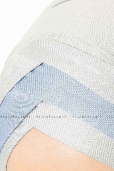 Duru - Lysegrå & Lyseblå Jersey Hijab