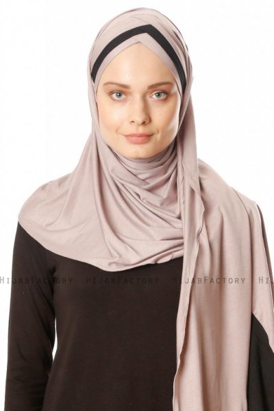 Duru - Stengrå & Svart Jersey Hijab