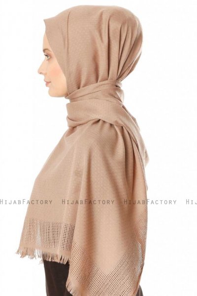 Ebru - Beige Bomuld Hijab