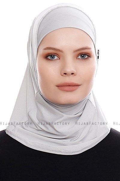 Elif - Lysegrå Sport Hijab - Ecardin