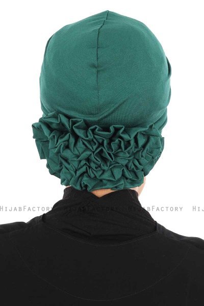 Elisabeth - Mørkegrøn Bomuld Turban