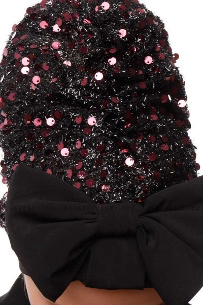 Enfleda - Sort & Burdeos Turban