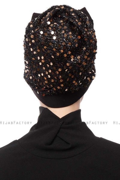 Enfleda - Sort & Gold Turban