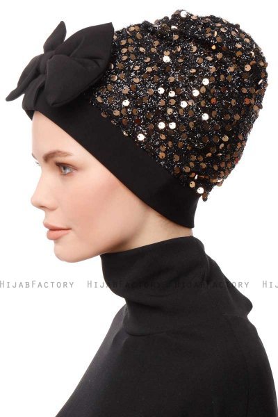 Enfleda - Sort & Gold Turban