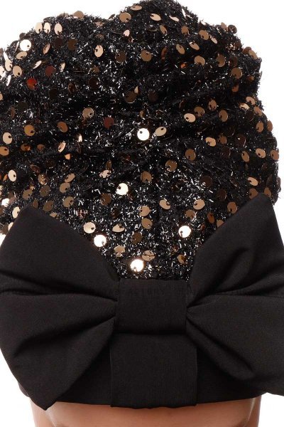 Enfleda - Sort & Gold Turban