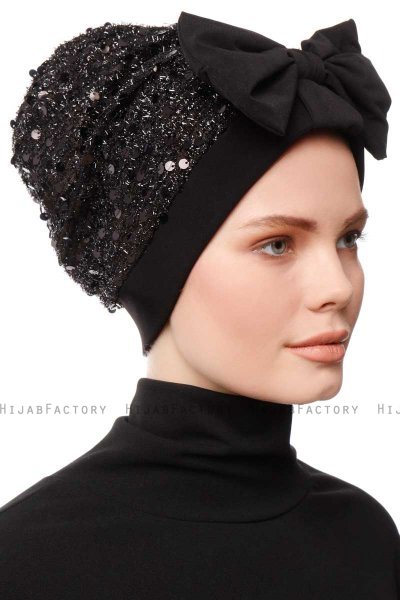 Enfleda - Sort & Sort Turban