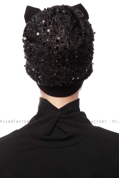 Enfleda - Sort & Sort Turban