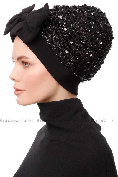 Enfleda - Sort & Sort Turban