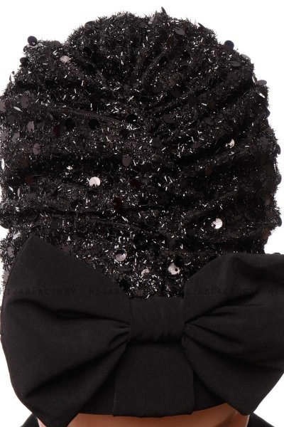 Enfleda - Sort & Sort Turban