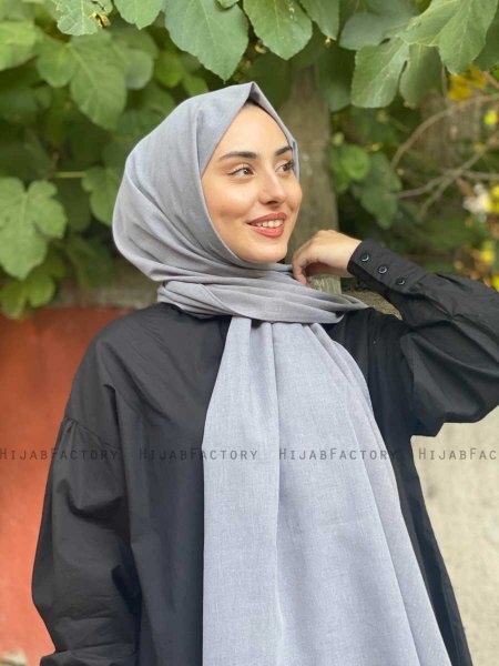 Ermina - Grå Bomuld Hijab - Mirach