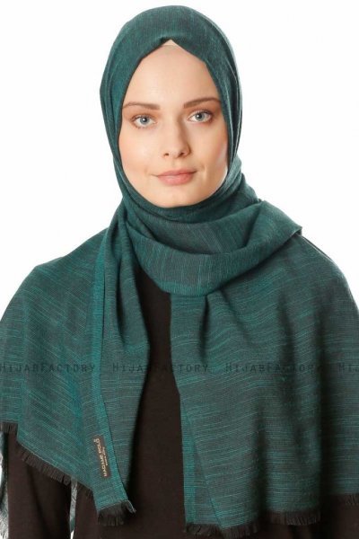 Esana - Mørkegrøn Blå Hijab - Madame Polo