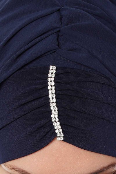 Evren - Marine Blå Chiffon Hijab