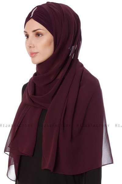 Evren - Blomme Chiffon Hijab