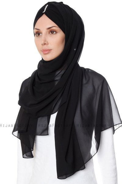 Evren - Sort Chiffon Hijab