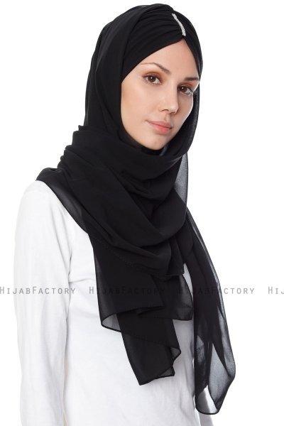 Evren - Sort Chiffon Hijab