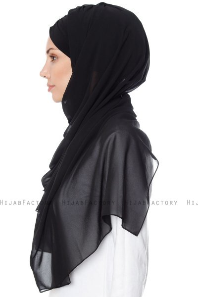 Evren - Sort Chiffon Hijab