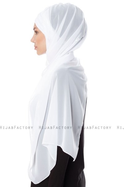 Evren - Hvid Chiffon Hijab