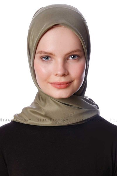 Eylul - Khaki Kvadrat Rayon Hijab