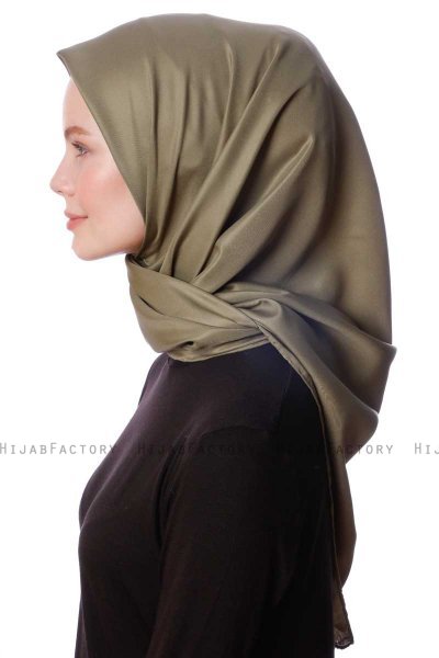 Eylul - Khaki Kvadrat Rayon Hijab