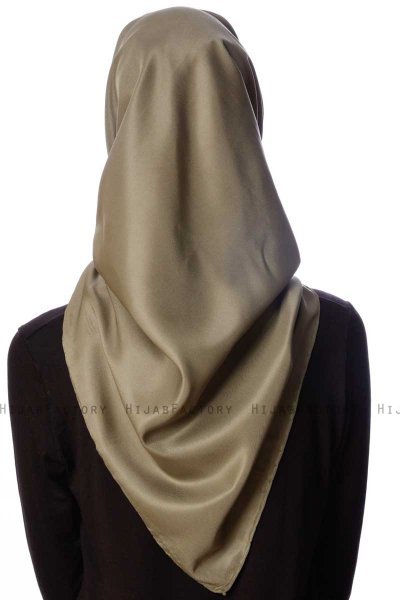 Eylul - Khaki Kvadrat Rayon Hijab