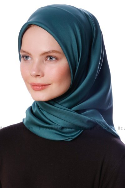 Eylul - Mørkegrøn Kvadrat Rayon Hijab