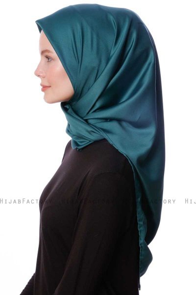 Eylul - Mørkegrøn Kvadrat Rayon Hijab