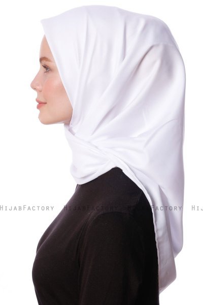 Eylul - Hvid Kvadrat Rayon Hijab