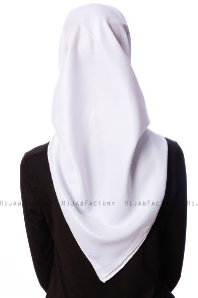 Eylul - Hvid Kvadrat Rayon Hijab