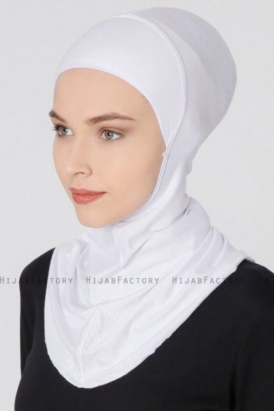 Filiz Vit XL Ninja Hijab Underslöja Ecardin 200702a