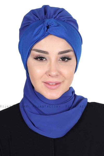 Gill - Blå & Blå Praktisk Hijab