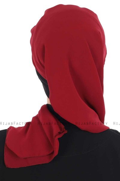 Gill - Bordeaux & Sort Praktisk Hijab